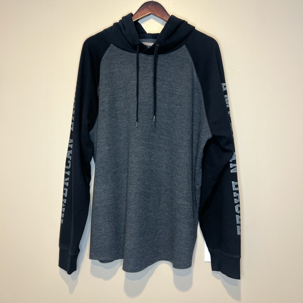 American Eagle Outfitters Black and Gray Two-Tone Hoodie